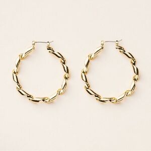 Kate Spade x Target Gold Tone Metal Ribbon Hoop Earrings